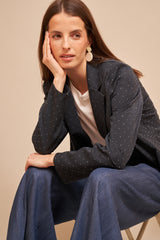 Blazer Greta Strass Marine