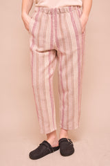 Pantalon ILVA 9500263 Rayé Rouge
