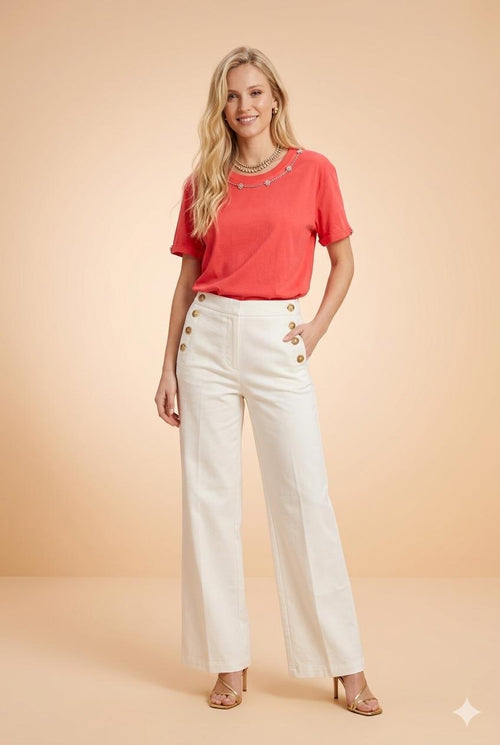 Pantalon Yes 7737 Ivoire
