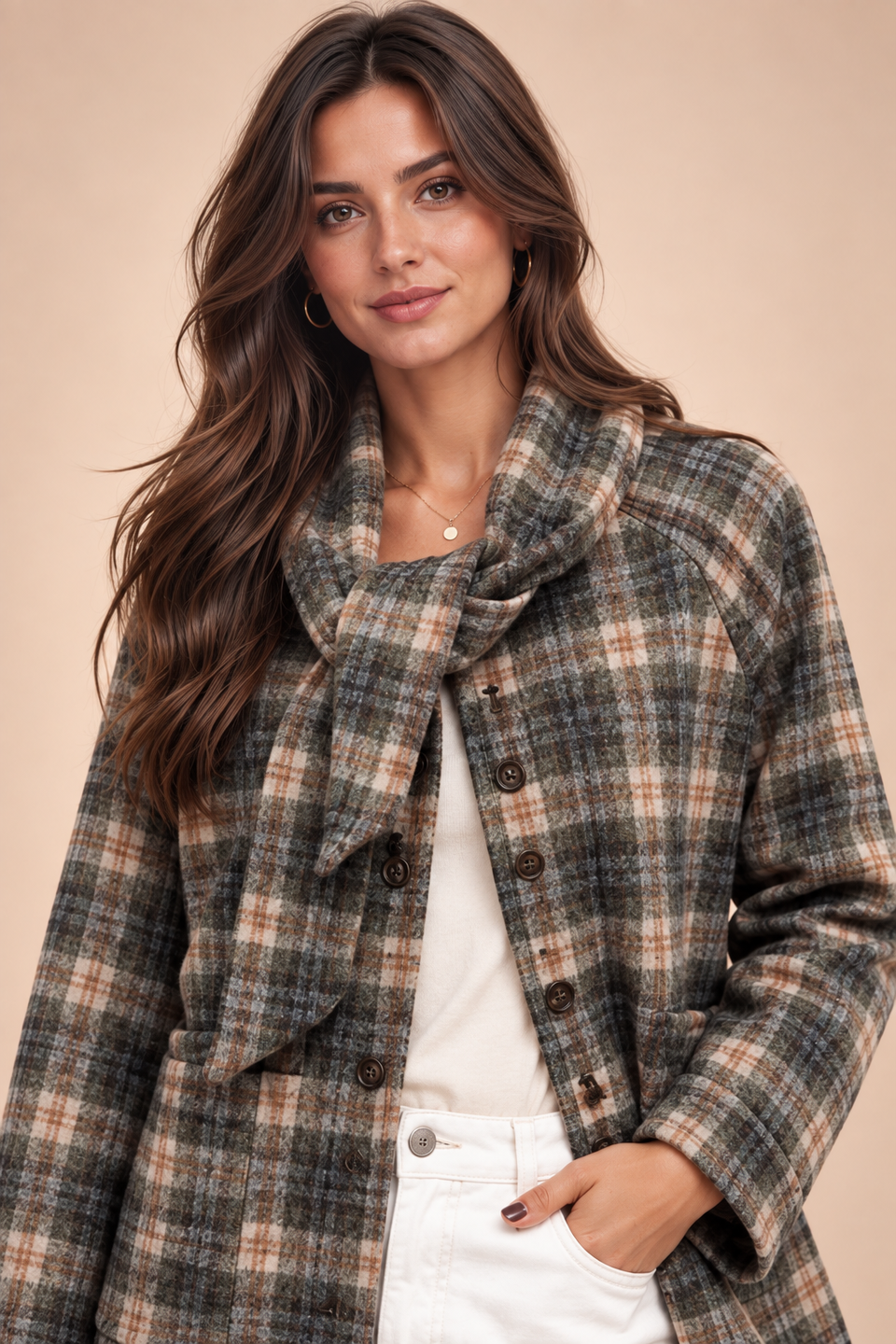 Manteau Gertrude Kaki - Image 1