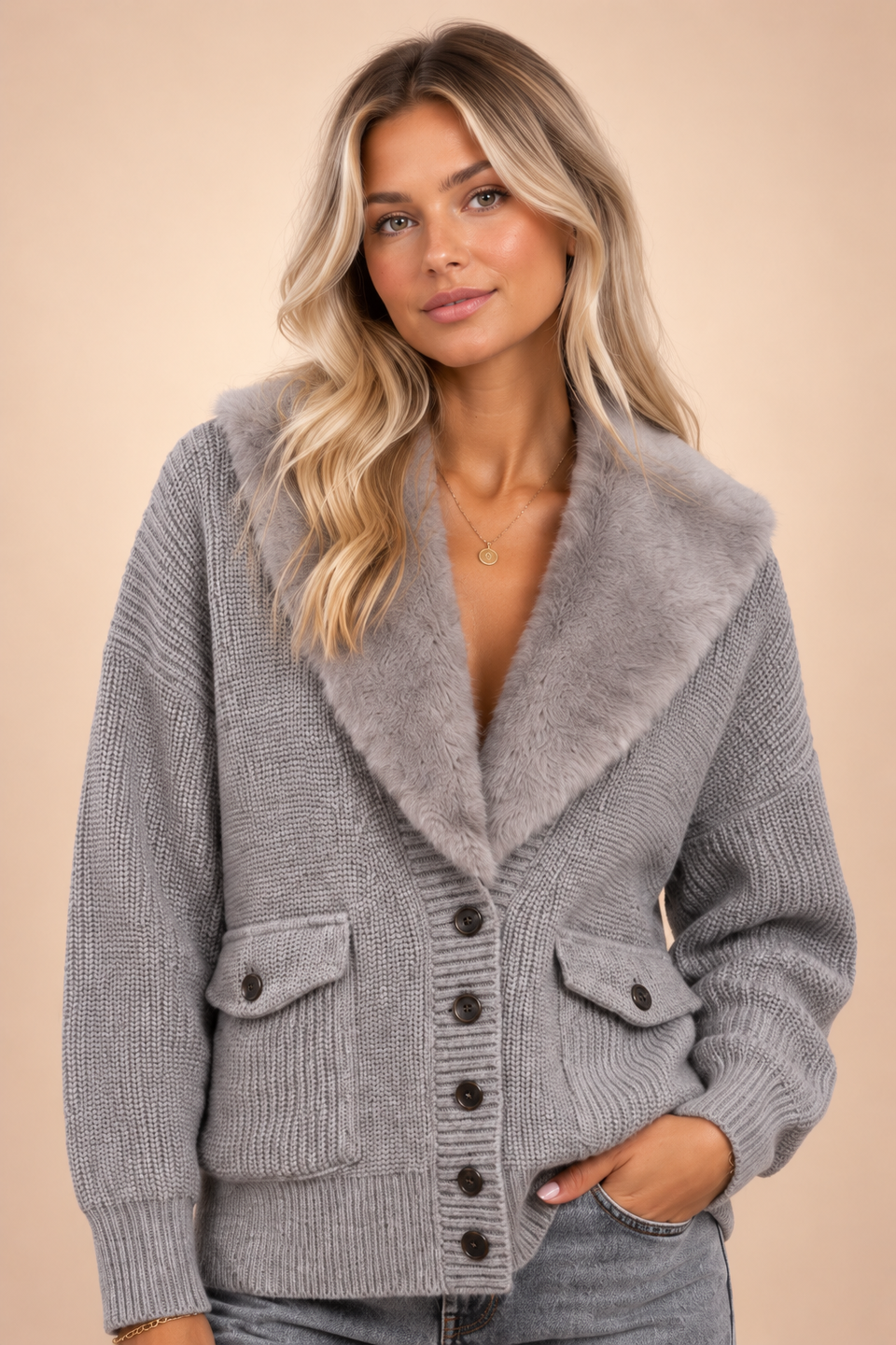 Gilet Military Gris - Image 2