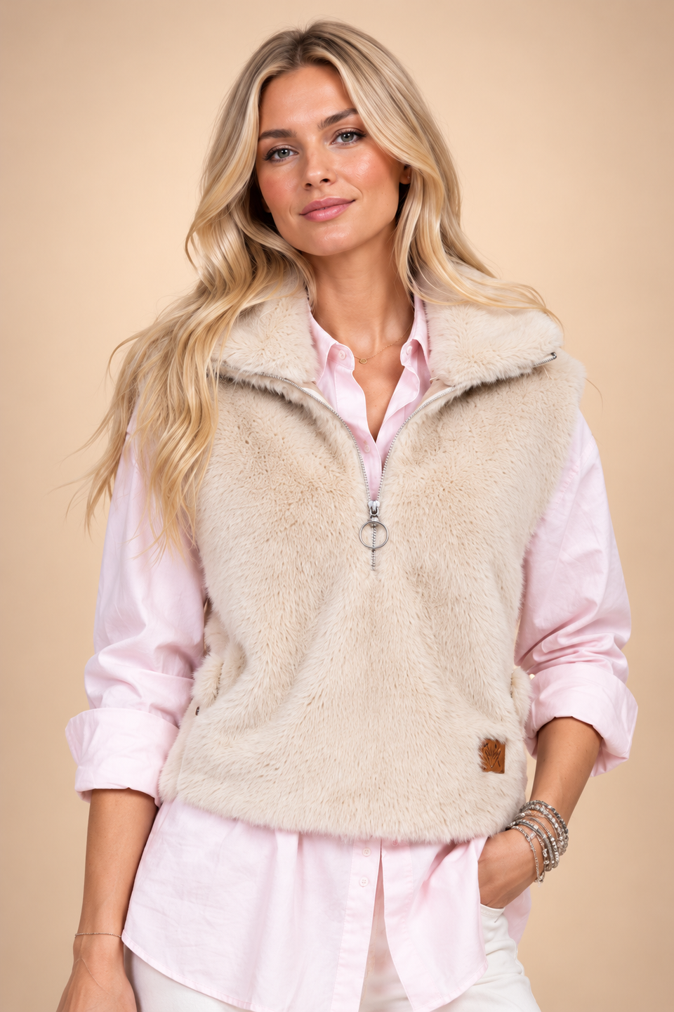 Veste Nappy Ecru - Image 1