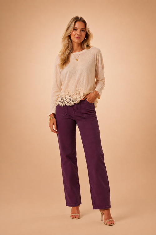 Pantalon Parmy Aubergine