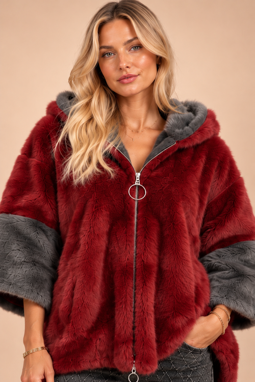 Manteau Melie Bordeaux