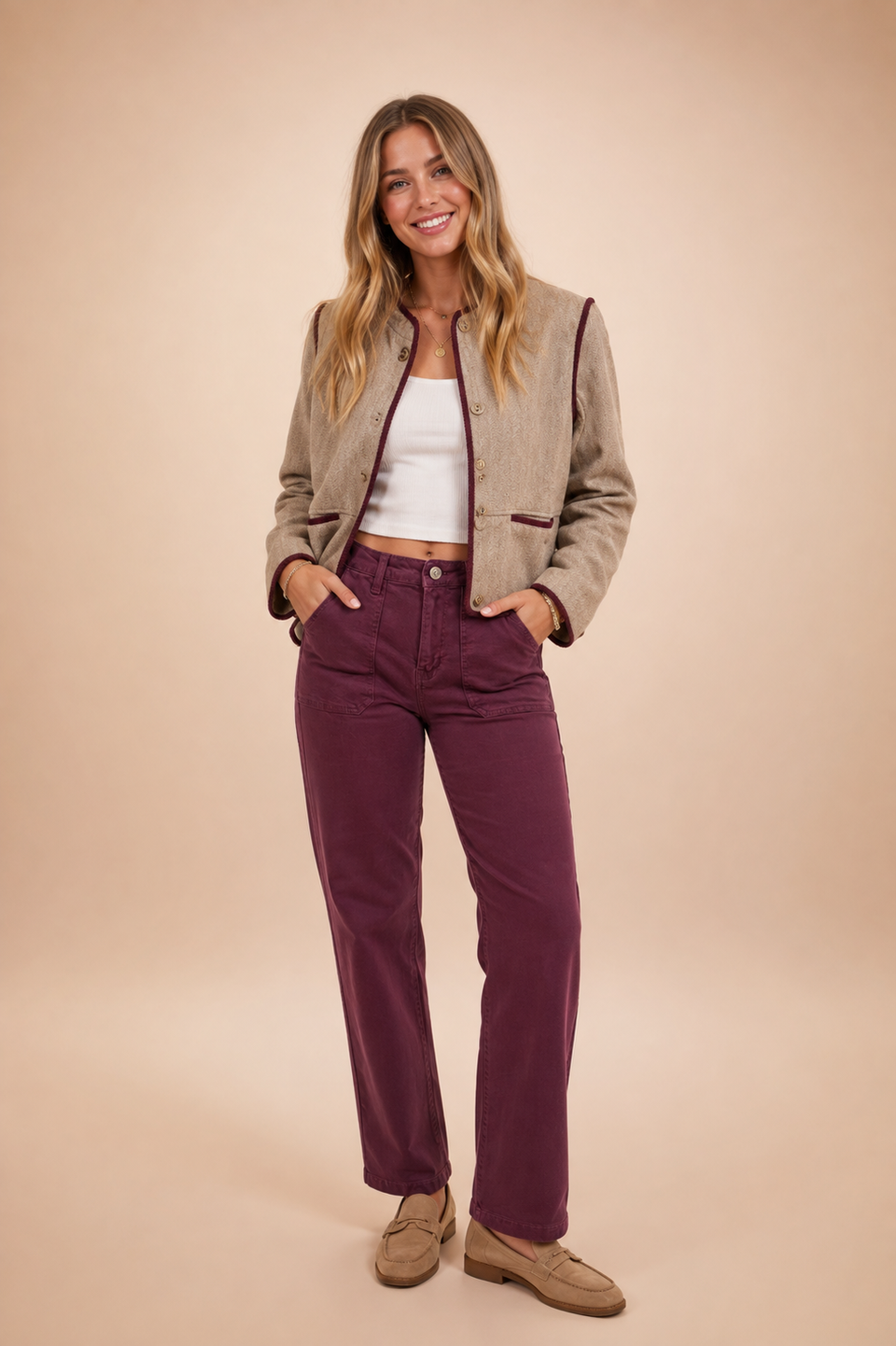 Pantalon Parmy Aubergine - Image 1