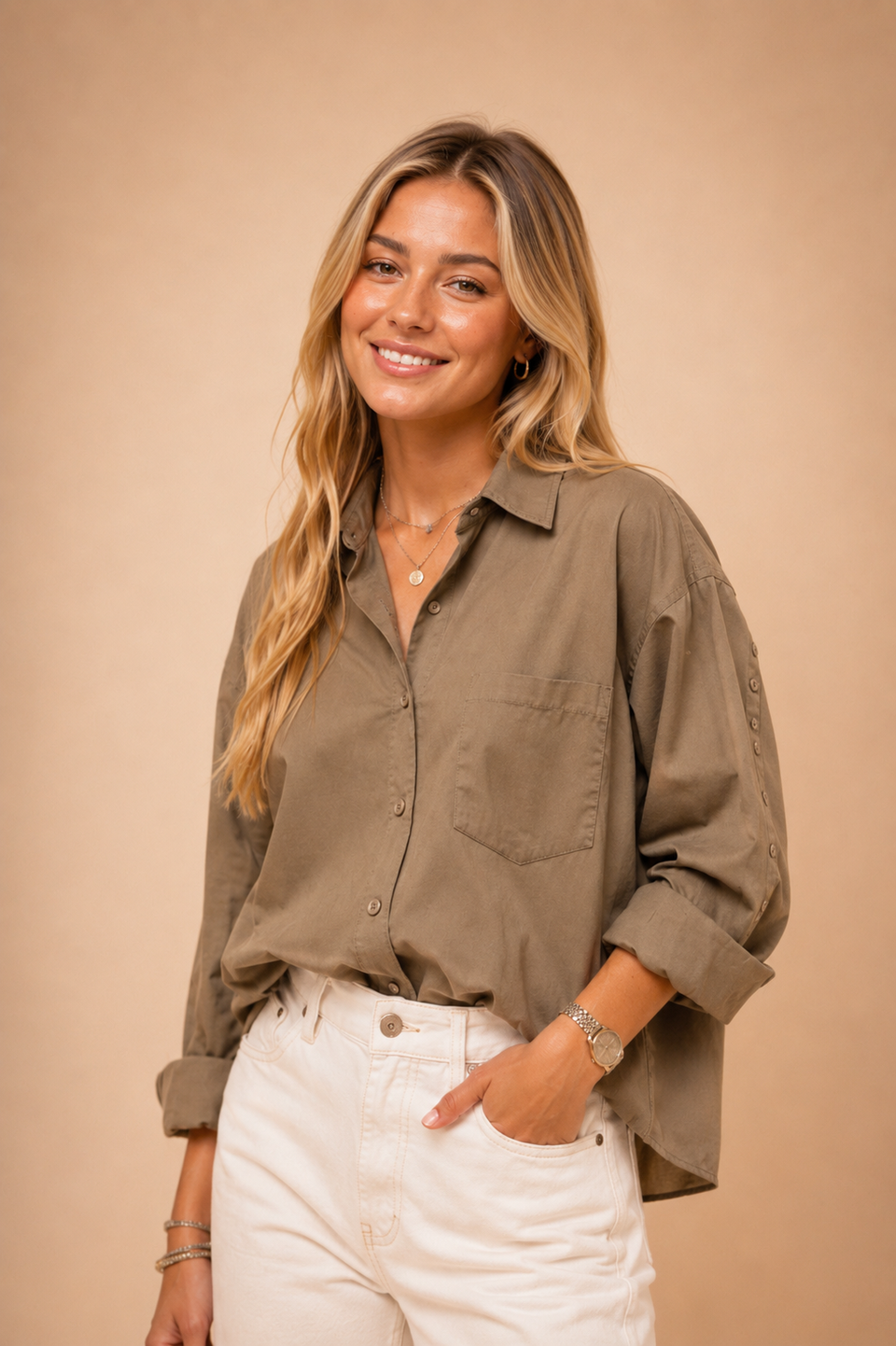 Chemise Arlety Kaki - Image 5