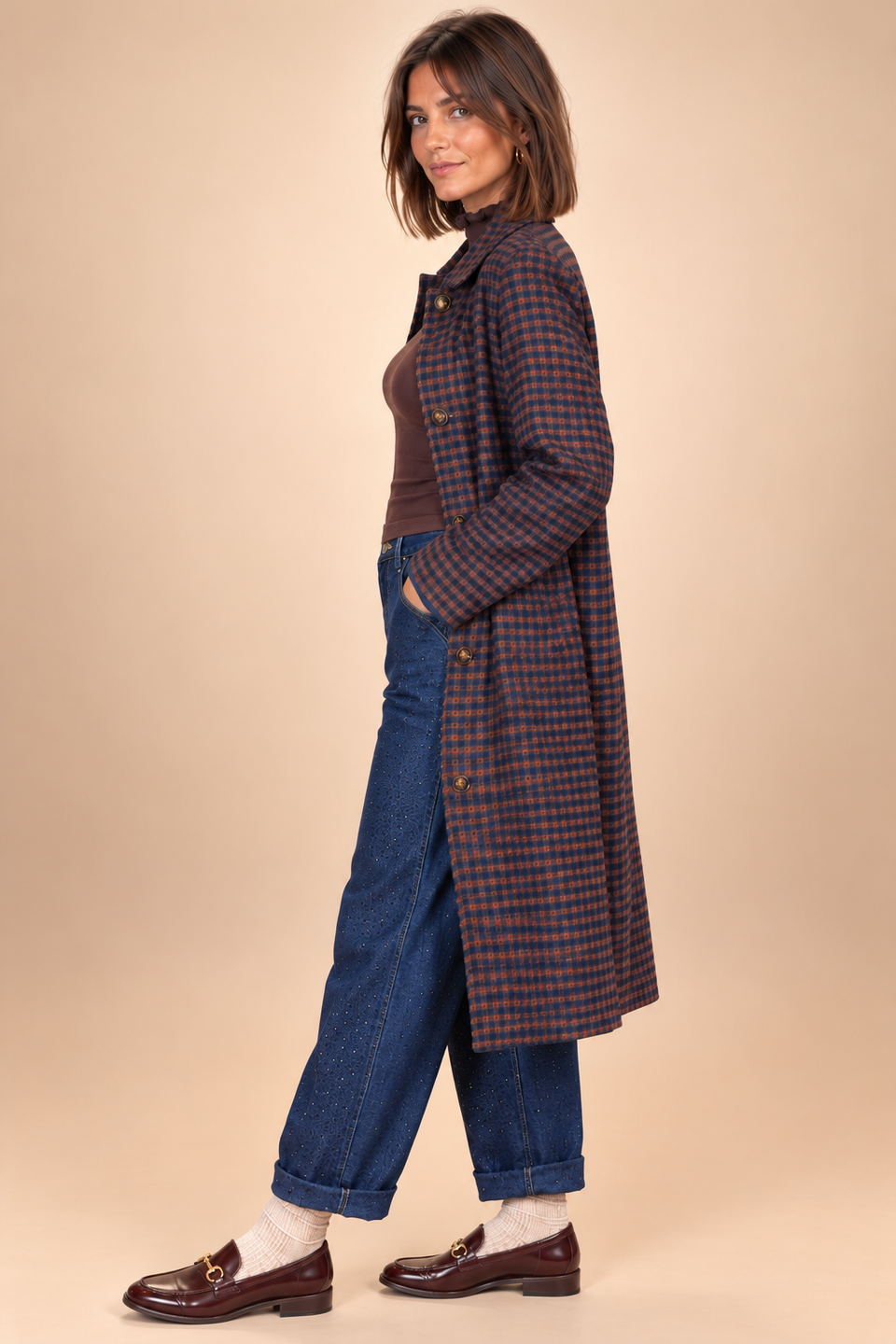 Manteau Gaston Bleu Marine - Image 4