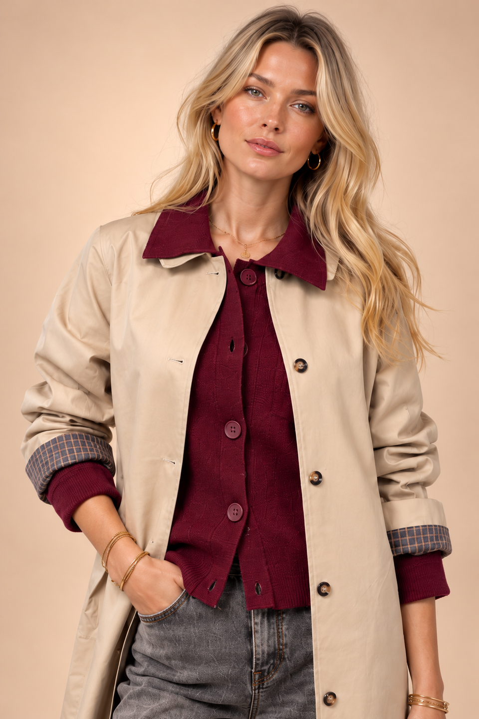 Manteau Ginette Beige - Image 2