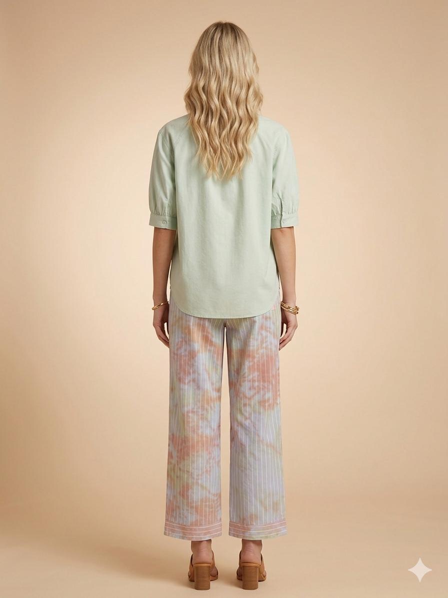 Pantalon Komya Rayure Ciel - Image 4
