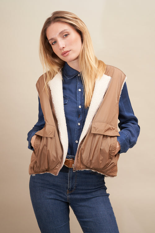 Gilet trish Camel