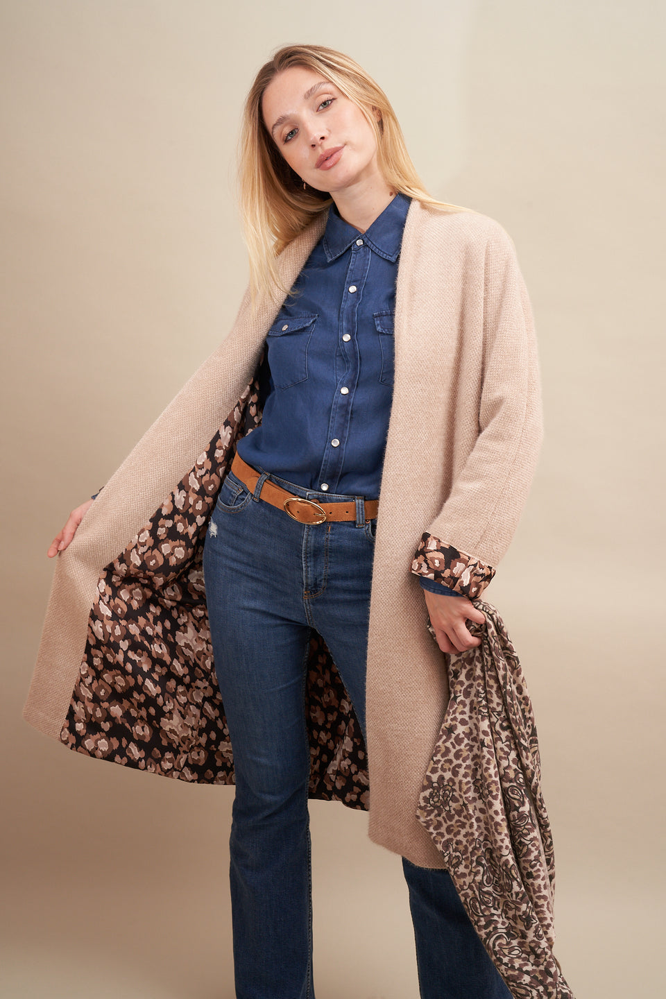 Manteau Sarah miel Beige - Image 3