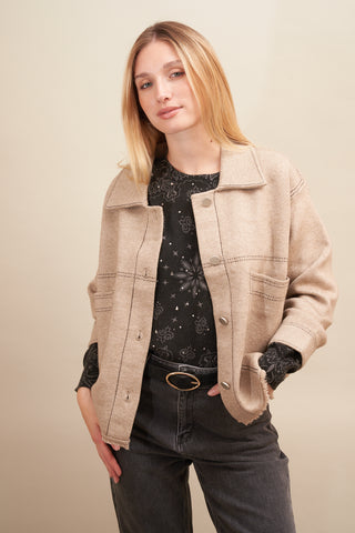 Manteau Sarah miel Marine