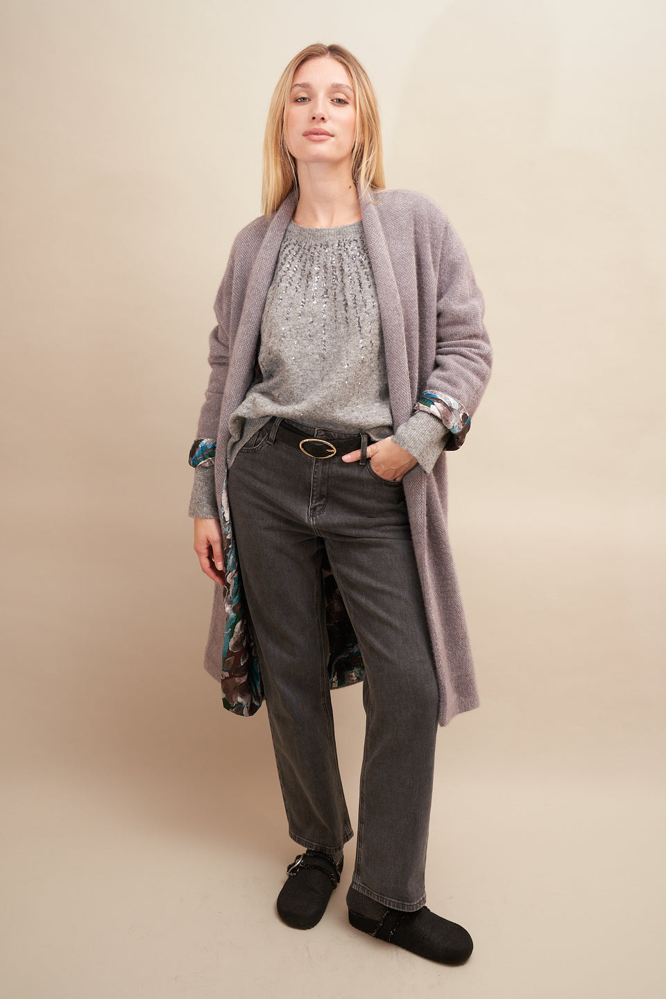 Manteau Sarah miel Gris - Image 3