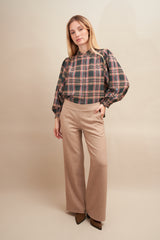 Chemise Joey Carreaux Kaki