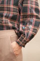 Chemise Joey Carreaux Kaki