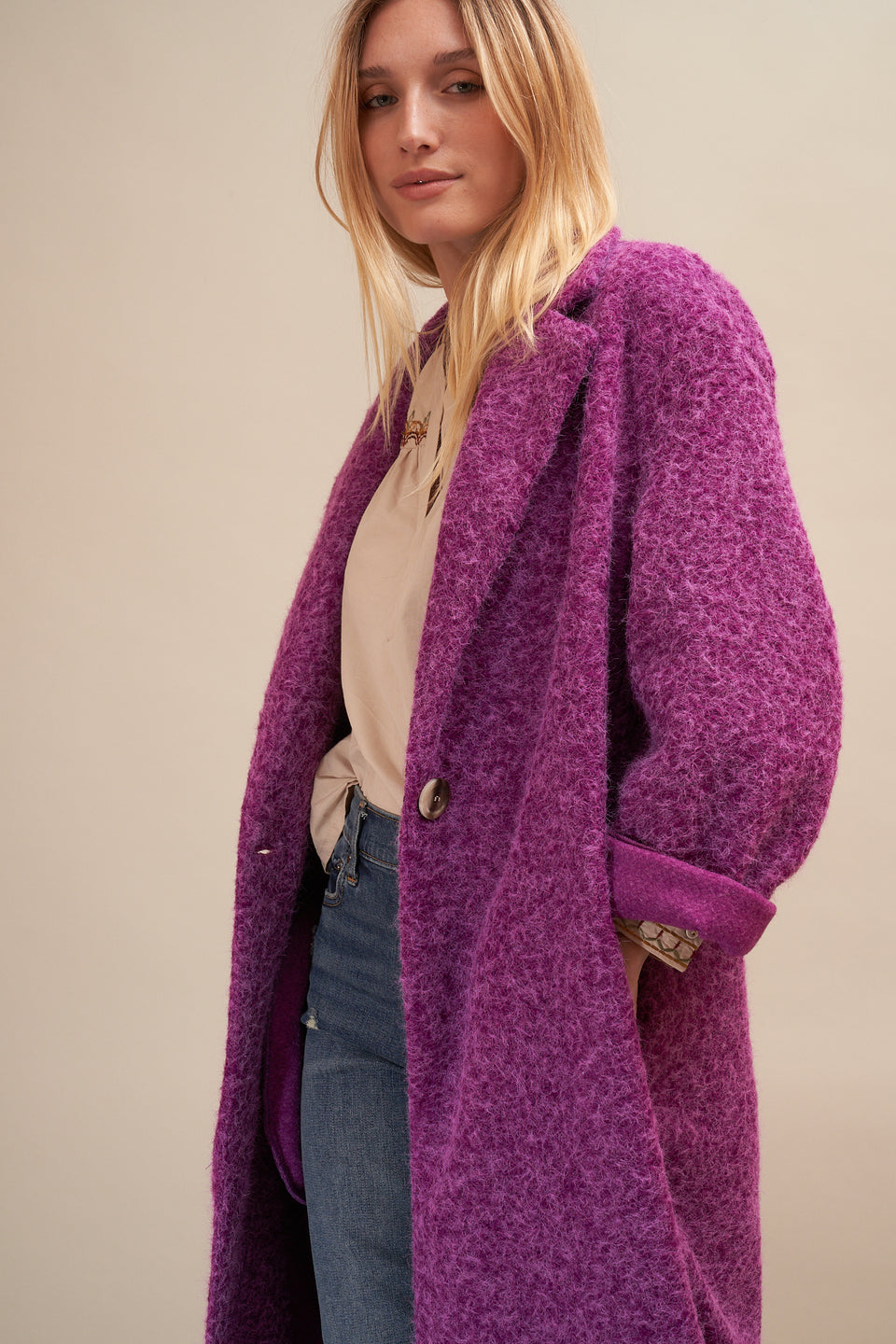 Manteau Eve  Violet - Image 3