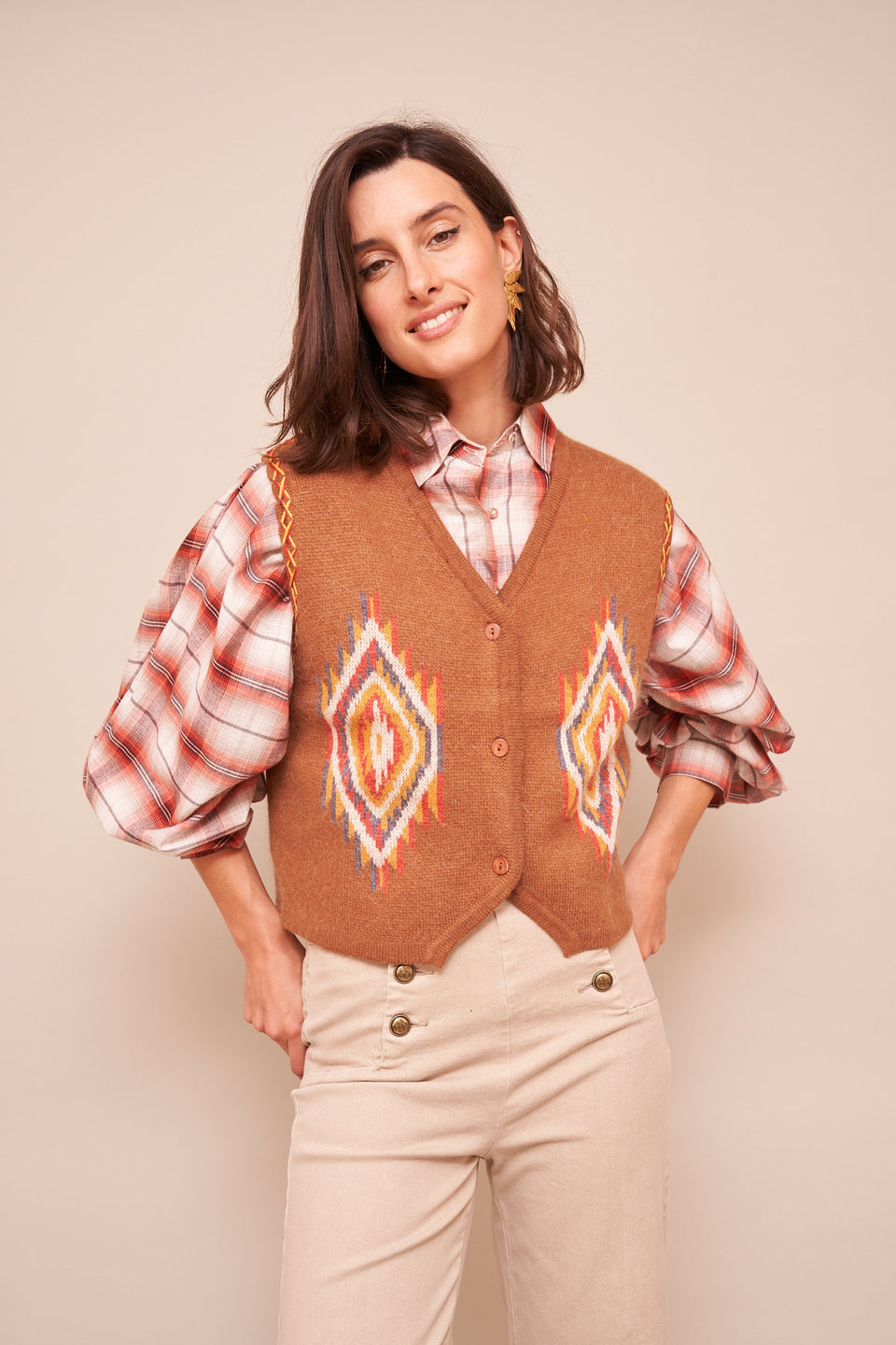 Gilet Laura Camel - Image 3