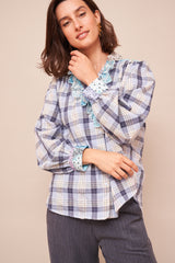 Chemise Alya carreaux Bleu