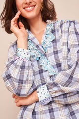 Chemise Alya carreaux Bleu