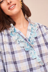 Chemise Alya carreaux Bleu
