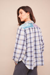 Chemise Alya carreaux Bleu