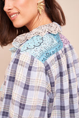 Chemise Alya carreaux Bleu