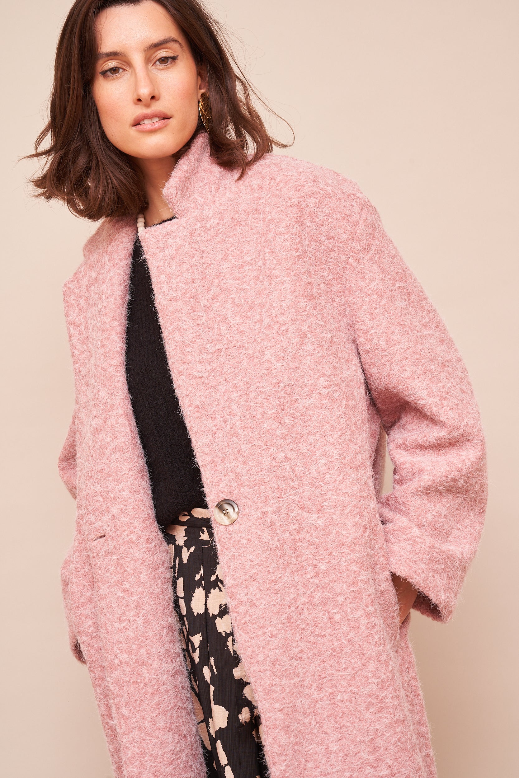 Manteau Eve Rose poudre