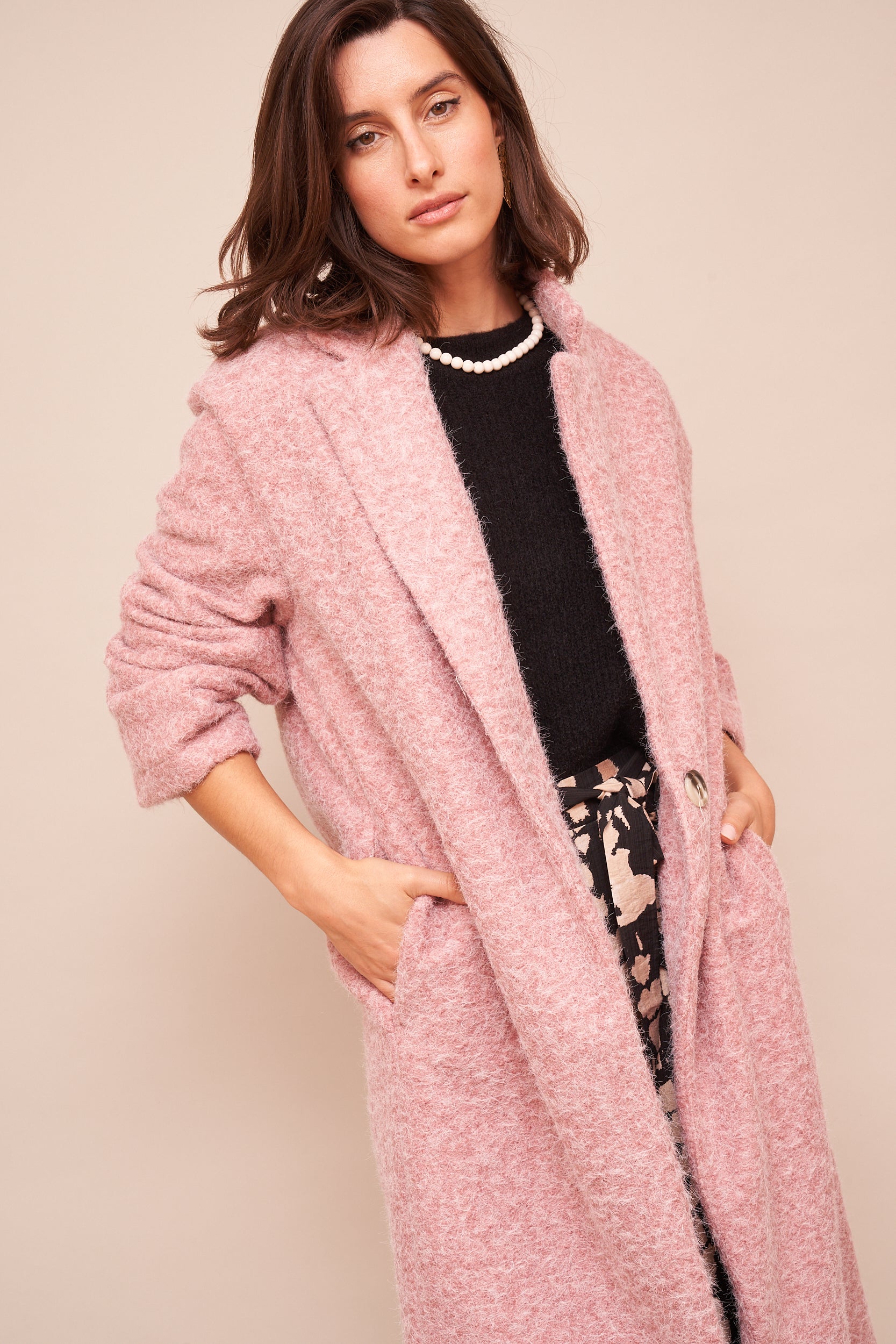 Manteau Eve Rose poudre