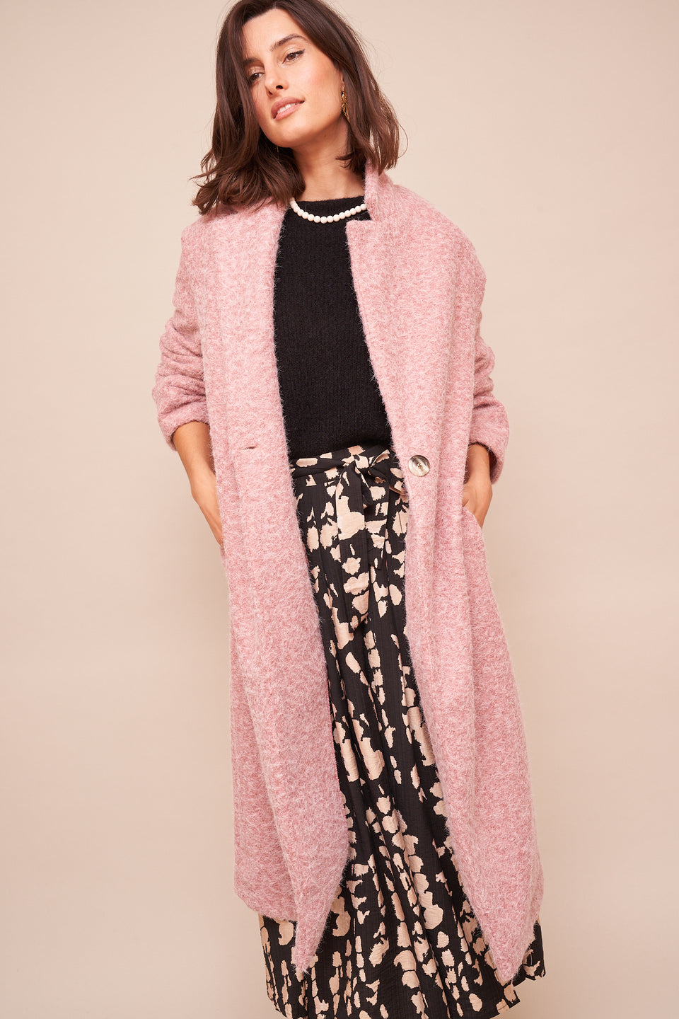 Manteau Eve Rose poudré - Image 4