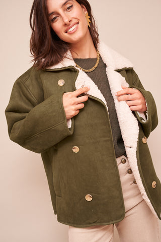 Manteau Sarah miel Marine