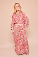 Haut Ava Fleurs Roses