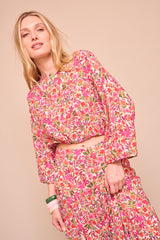Haut Ava Fleurs Roses