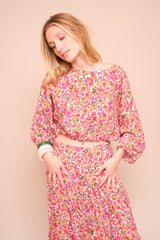 Haut Ava Fleurs Roses