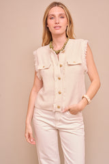 Gilet Levayani Ecru