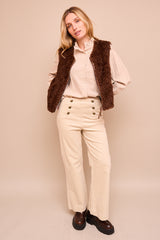 Jeans ILVA 413 Velours Ecru