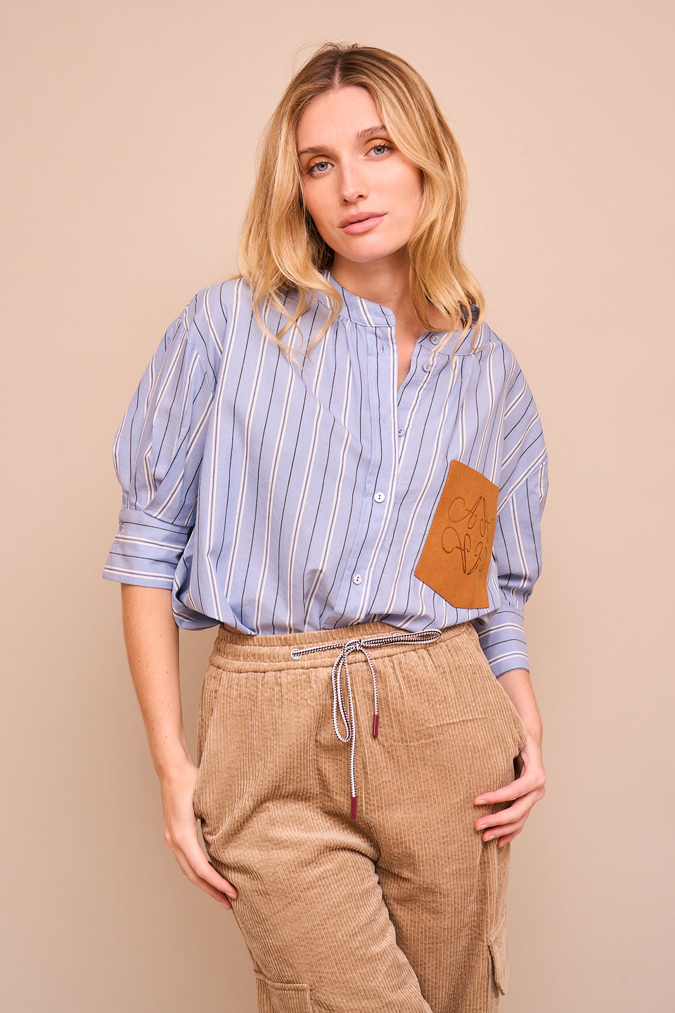 Chemise Cyrielle Rayée Bleu - Image 1