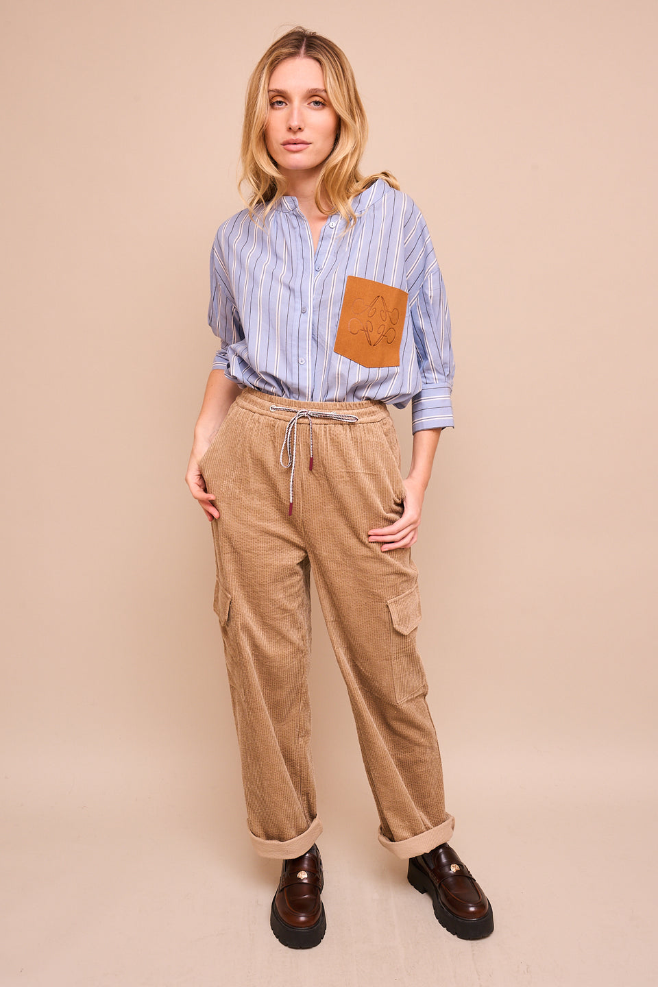 Chemise Cyrielle Rayée Bleu - Image 3