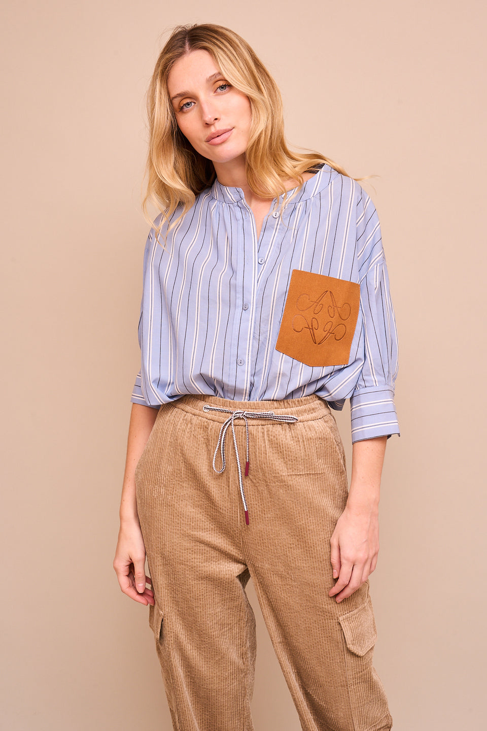 Chemise Cyrielle Rayée Bleu - Image 4