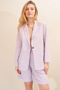 Blazer Gigi rayure mauve