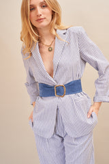 Blazer Gigi rayure Bleue