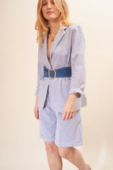 Short Henri rayure  Bleue