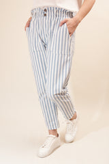 Pantalon ILVA 61103 Rayé Bleu