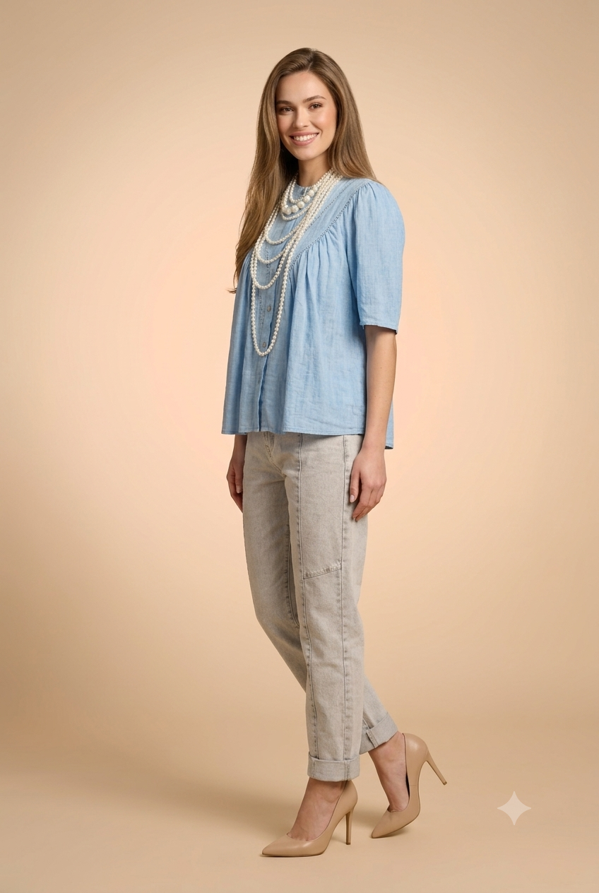 Chemise Yes 30395 Ciel - Image 4