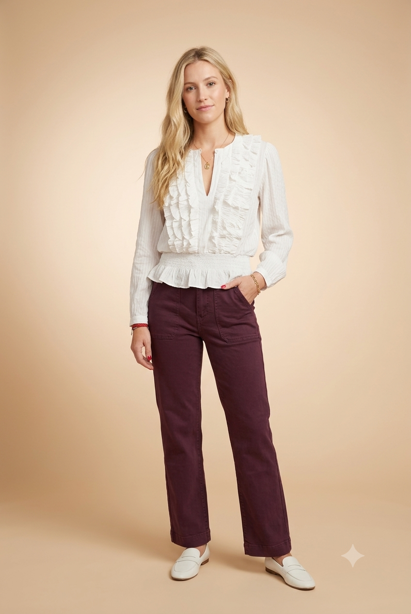 Pantalon Parmy Aubergine - Image 2