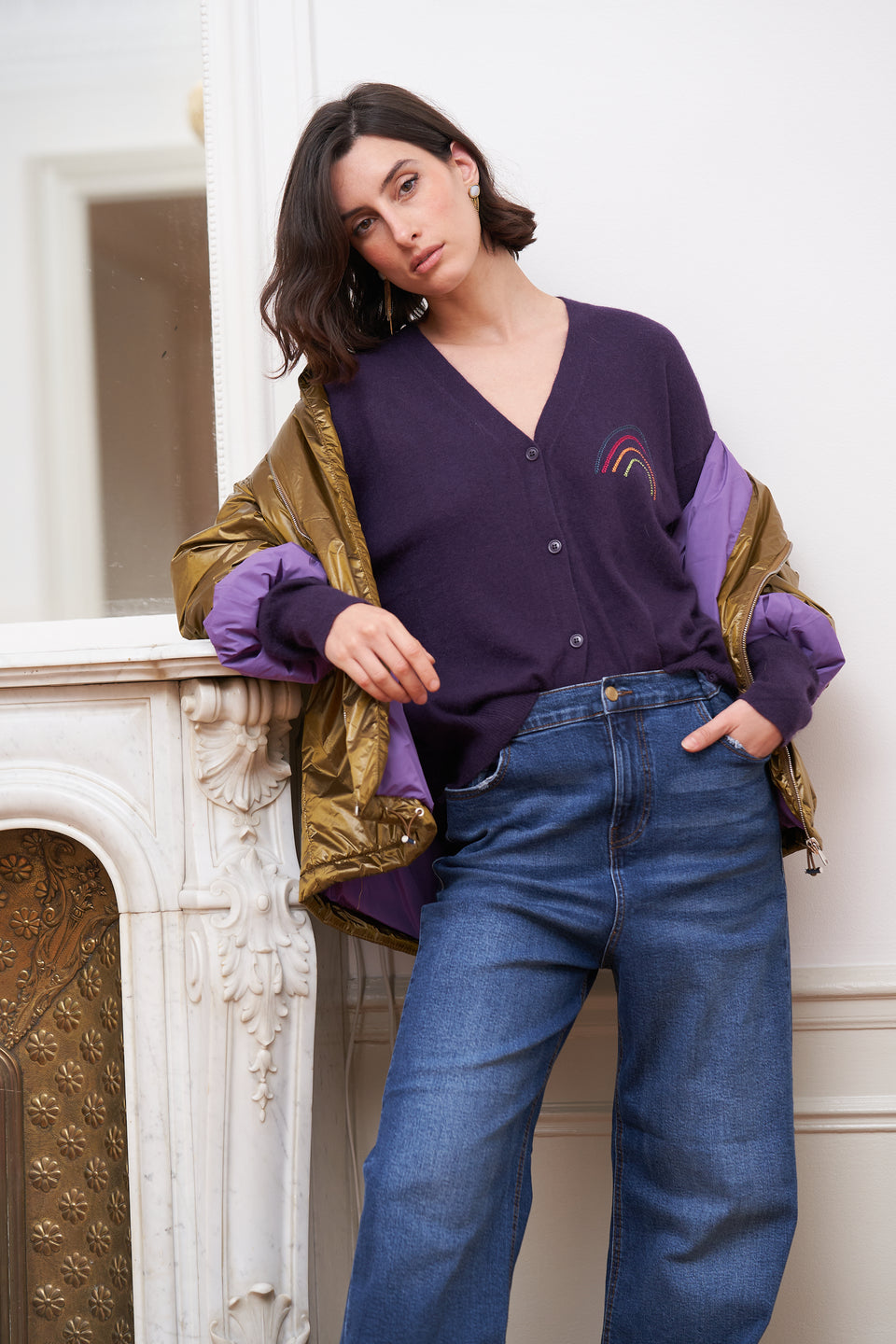 Gilet Capucine Prune - Image 2