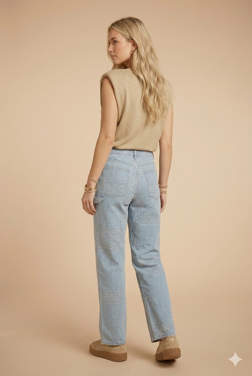 Pantalon ILVA 95004 Jeans Clair - Image 4