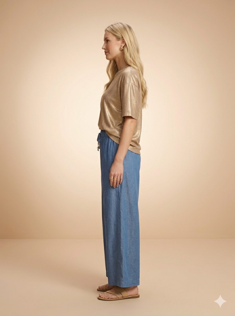 Pantalon Neline Chambray - Image 3