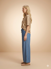 Pantalon Neline Chambray