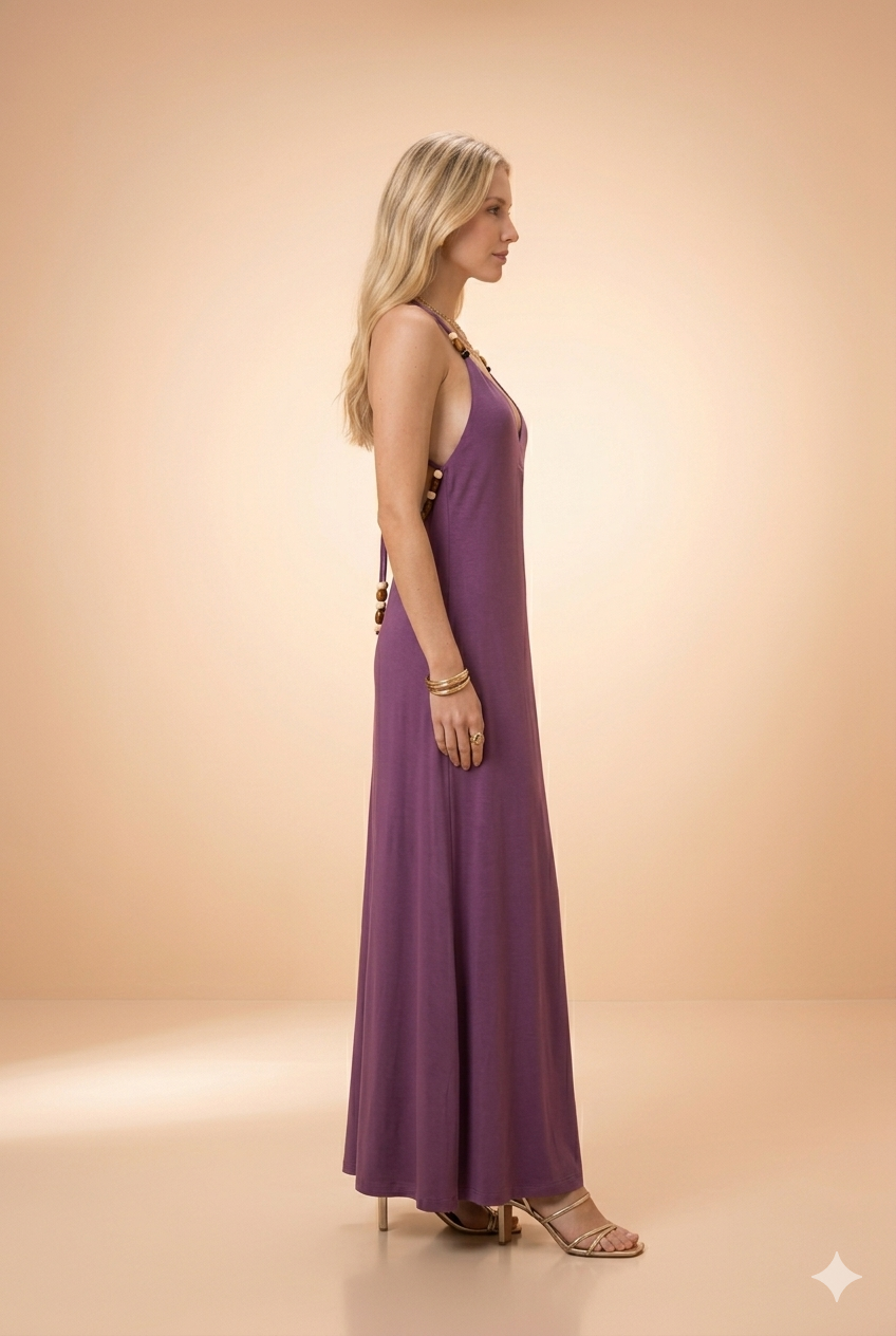 Robe Lutecia Denin Violine - Image 3