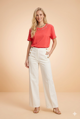 Pantalon Yes 7737 Ivoire